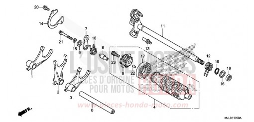 BARILLET DE SELECTION (NC750X/XA) NC750XAE de 2014